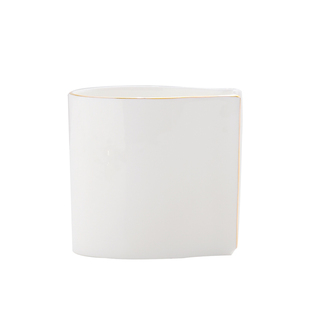 描金骨瓷勺子笼汤筒家用餐桌勺子收纳筒叉勺筷收纳筒陶瓷筷篓筷筒