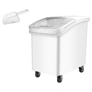 商用塑料面粉车超大容量可移动带车轮面粉箱食品级米桶食储存储箱