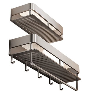 卫生间浴室置物架加高免打孔挂墙上洗手间厕所洗漱台高端收纳架子