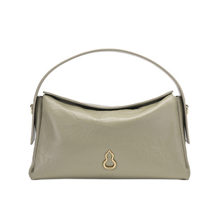 宣璐同款 BAMPO半坡飞檐包 头层牛皮枕头包新款单肩斜挎hobo包女