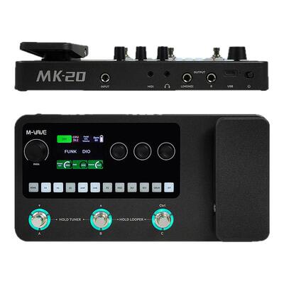 M-VAVE电吉他贝斯多功能综合效果器MK-20鼓机循环IR内录可充电