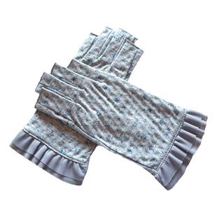 瑞迪卡欧春夏女士棉质蕾丝花边薄款半指防滑触屏遮阳透气弹力手套