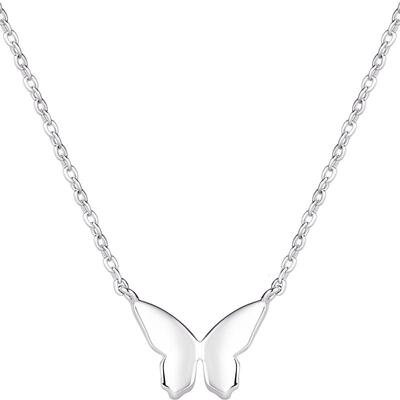 海盗船银饰蝴蝶项链女简约高级感