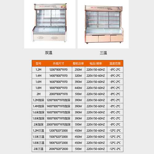 麻辣烫串串展示柜三温饭店烧烤点菜柜商用炸串保鲜柜冷藏冷冻冰箱