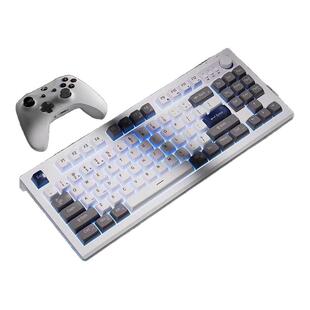 前行者V87无线键盘鼠标套装机械手感静音蓝牙87键女生办公电脑 前