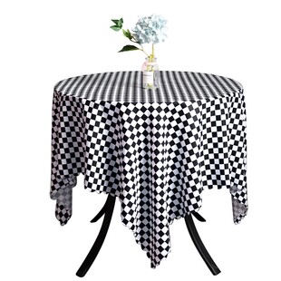 黑白格子布料ins风桌布背景布黑白色格子装饰布窗帘布料清仓处理