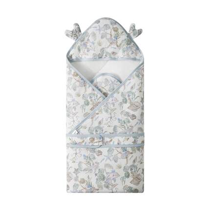 嫚熙婴儿包被秋冬恒温加厚可脱胆a类发热绒抱被初生宝宝必备用品