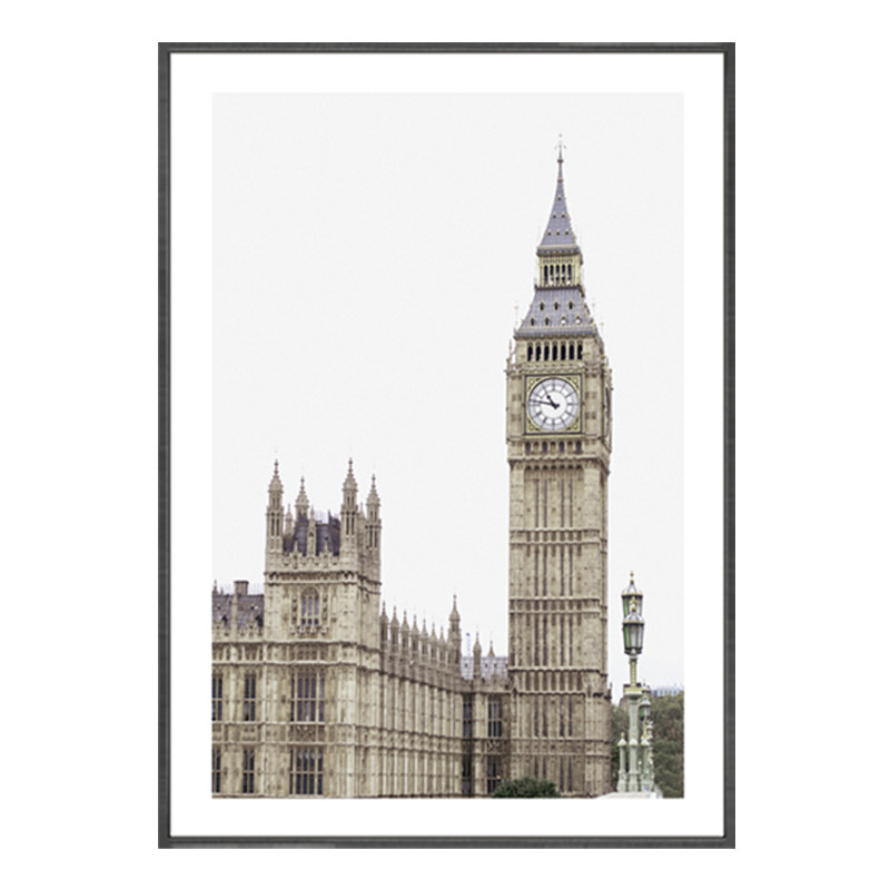 英国伦敦装饰画客厅沙发背景墙