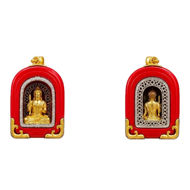 高含量朱砂八大守护神吊坠