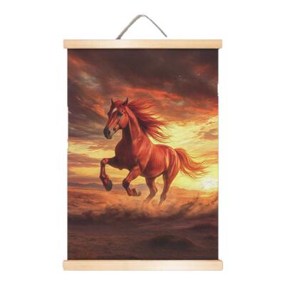 红日当头策马奔腾黄金骏马镇宅