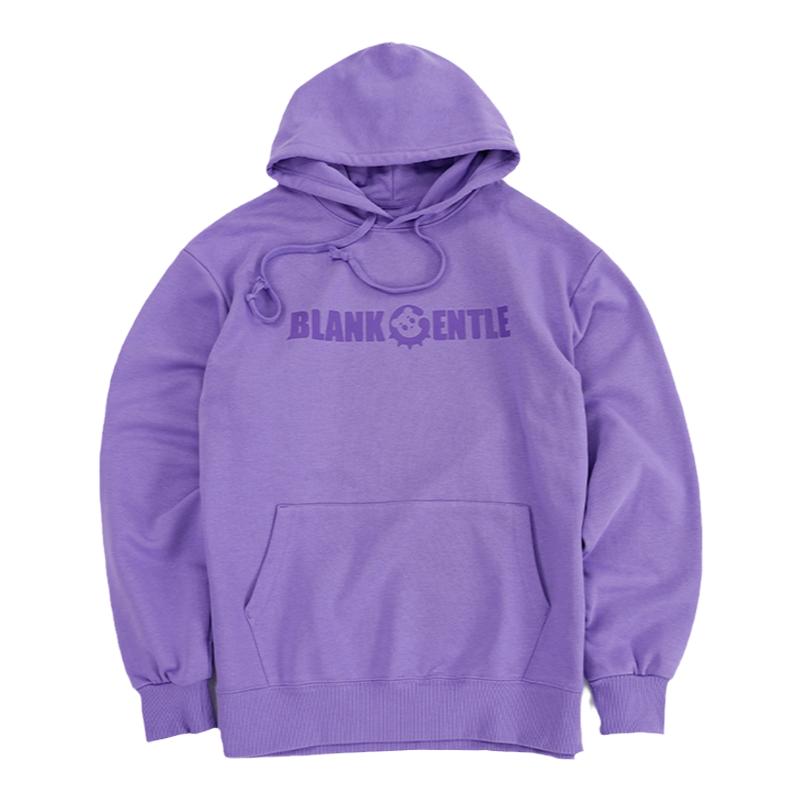 BlankGentle紫色连帽印花宽松卫衣大码男生常规款透气休闲阳光男