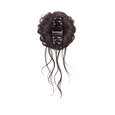 龙须双丸子头假发抓夹盘发假发包