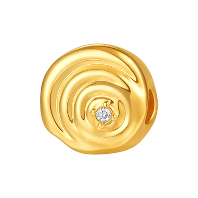 小金喜野望系列黄金串珠 硬金转运珠AFP1354