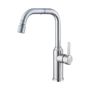 sus304不锈钢冷热水龙头台上盆专用洗脸盆洗手盆台盆面盆龙头加高