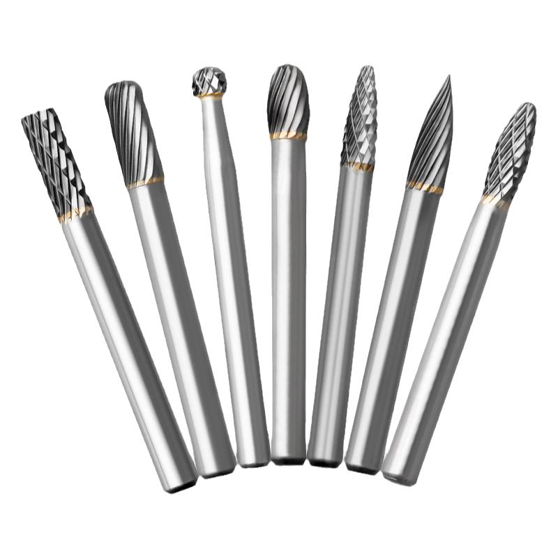 硬质合金旋转锉钨钢铣刀金属打磨工具木工钻头抛光电动磨头6*6mm