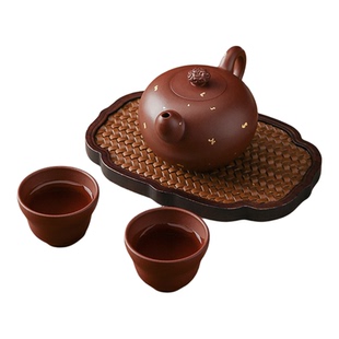 苏蔻宜兴吴涛原矿清水泥纳福紫砂壶一壶两杯纯全手工家用泡茶壶