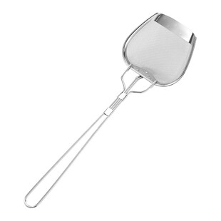 优质无磁不锈钢方形漏勺疏眼油渣铲捞渣网除渣铲炸鸡腿鸡翅薯条捞