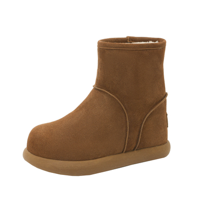 厚底小个子内增高加绒保暖雪地靴