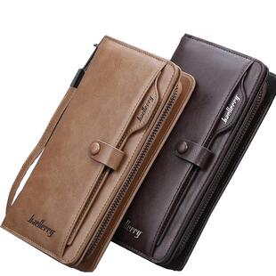 多卡位驾驶证男士手包软皮多功能青年学生时尚长款钱包拉链手拿包