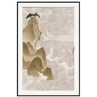 京师生春诗意图新中式客厅装饰画入户玄关中式挂画禅意书房壁画
