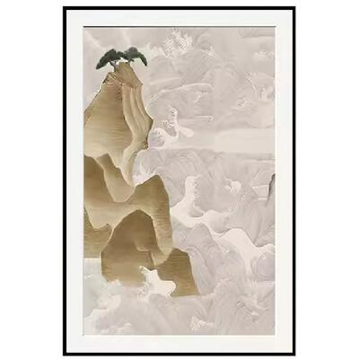 京师生春诗意图新中式客厅装饰画入户玄关中式挂画禅意书房壁画