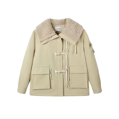 AlexiaSandra小骨头盘翻领棉服