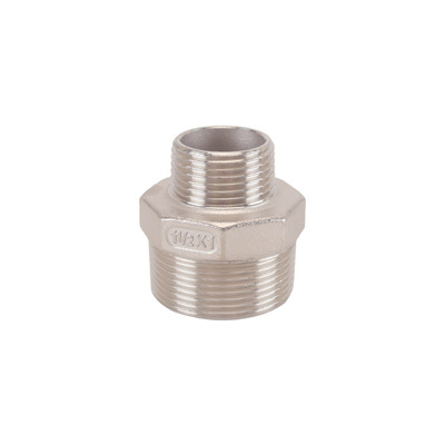 左圆右方不锈钢双外丝接头配件