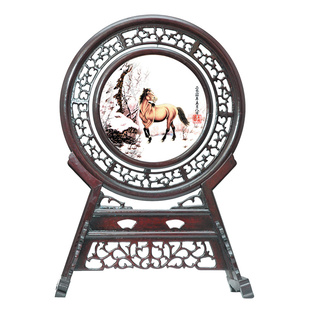 吉祥童子马宝宝出生礼物定制胎毛绣胎毛画婴儿纪念品瑞雪迎新2014