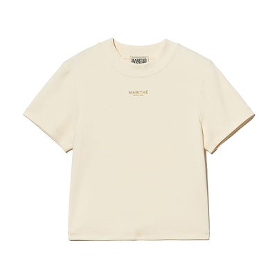 MARITHE女士毛边短袖T恤