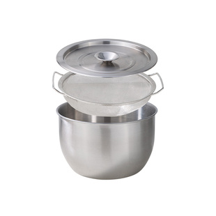 304不锈钢猪油罐食品级家用耐高温盆厨房装油的容器带滤网储油罐