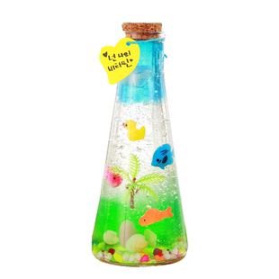 木塞灯夜光小瓶子diy材料带灯瓶盖发光许愿瓶装星星的瓶子塑料瓶