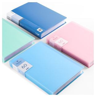 文件夹A4资料册收纳册透明插页活页试卷收纳袋小学生用可爱乐谱夹多层加厚卷子整理神器产检资料夹奖状收集册