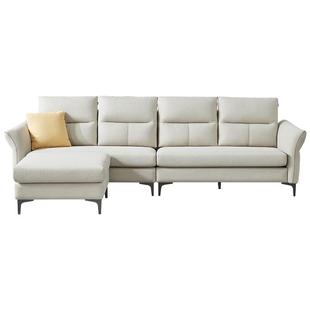 全友家居现代简约贵妃位布艺沙发客厅家具奶油风科技布转角沙发