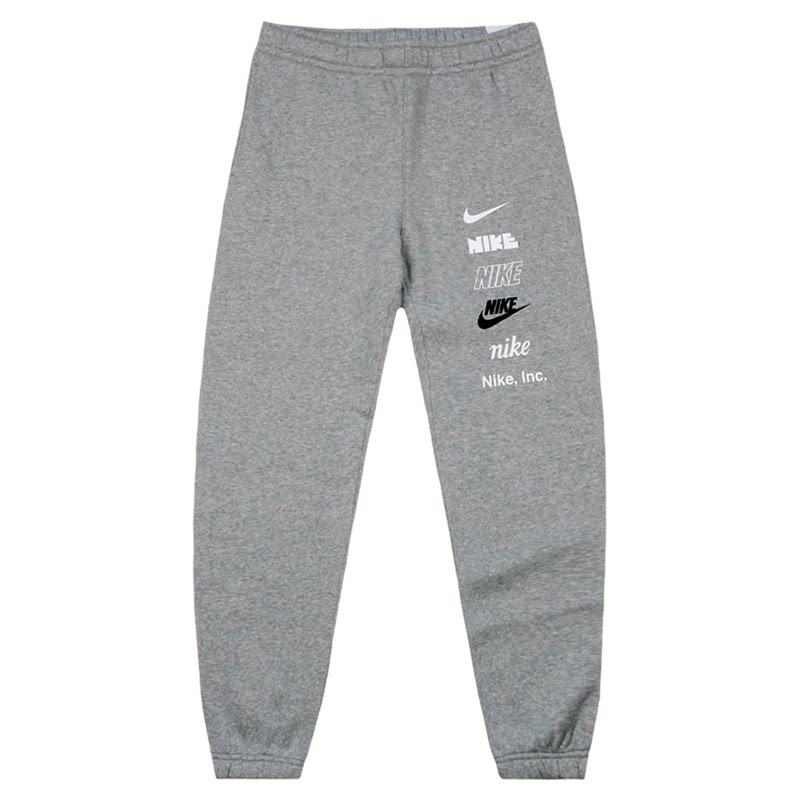 正品耐克Nike男子串标印花加绒保暖休闲运动收脚长裤 DX0796-063