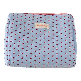 撞色爱心包包！化妆品手拿包多功能收纳袋包内收纳小包旅行洗漱包