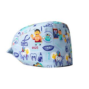 每田男女短发03款帽子纯棉美容口腔牙科宠物医生护士印花手术链6