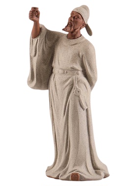 中式创意人物艺术摆件紫砂l历史人物餐厅酒店海鲜姿造装饰品摆设