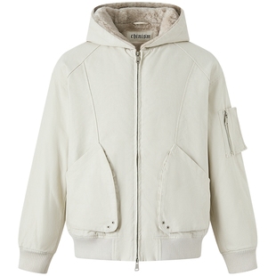 CHINISM丨座山雕棉服男cleanfit加厚工装飞行夹克男生冬装外套