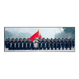 仪仗队挂画国之脊梁中国三军装饰画办公室背景墙装饰挂画走廊壁画