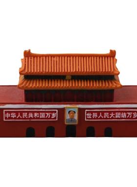 北京旅游名胜摆件天安门清华园鸟巢长城天坛纪念碑建筑模型儿童房