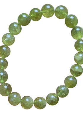 天然沙佛莱绿石榴石手链情侣礼物