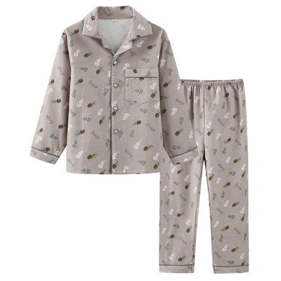 春秋厚款全棉绒布男女睡衣套装