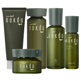 韩国nokdu绿豆美颜柔肤套装洗面奶柔肤水乳液精华素面霜补水透亮
