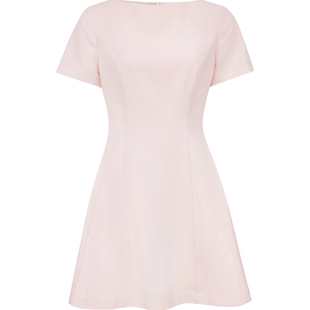 Vero Moda奥莱连衣裙2025秋冬新款修身立体剪裁A摆短袖小黑裙裙子