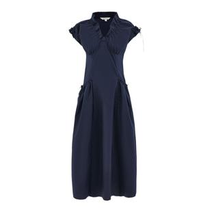 MOUSSY 夏季优雅度假风V领大口袋连衣裙女028HS930-0071