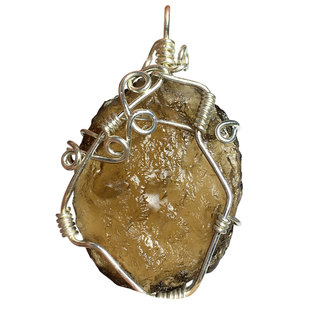 亚利桑那天狼星玻璃陨石吊坠碎片项链玻璃陨石玻璃陨石挂坠饰品