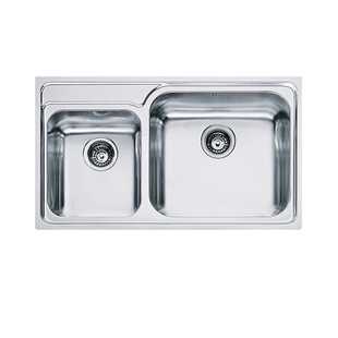 FRANKE弗兰卡304不锈钢拉丝厨房龙头家用水槽双槽水池GAX620