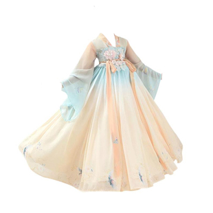 儿童古装超仙女童汉服襦裙女孩仙气飘飘唐装中国风连衣裙春夏薄款