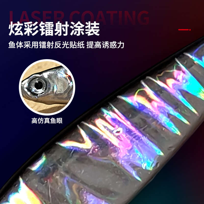 新款路亚饵一飘铁板远投铅鱼假饵海钓淡水岸抛翘嘴鲅鲈鱼亮片拟饵