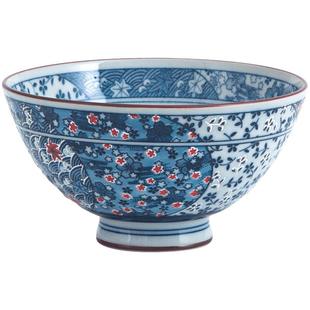 华火樱花碗日本进口小碗陶瓷饭碗汤碗家用日式和风餐具高脚碗大碗